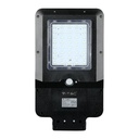 Lampadaire LED solaire noir étanche IP65 Lumière Blanche Naturelle