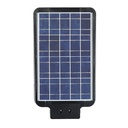 Lampadaire LED solaire noir étanche IP65 Lumière Blanche Naturelle