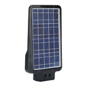 Lampadaire LED solaire noir étanche IP65 Lumière Blanche Naturelle