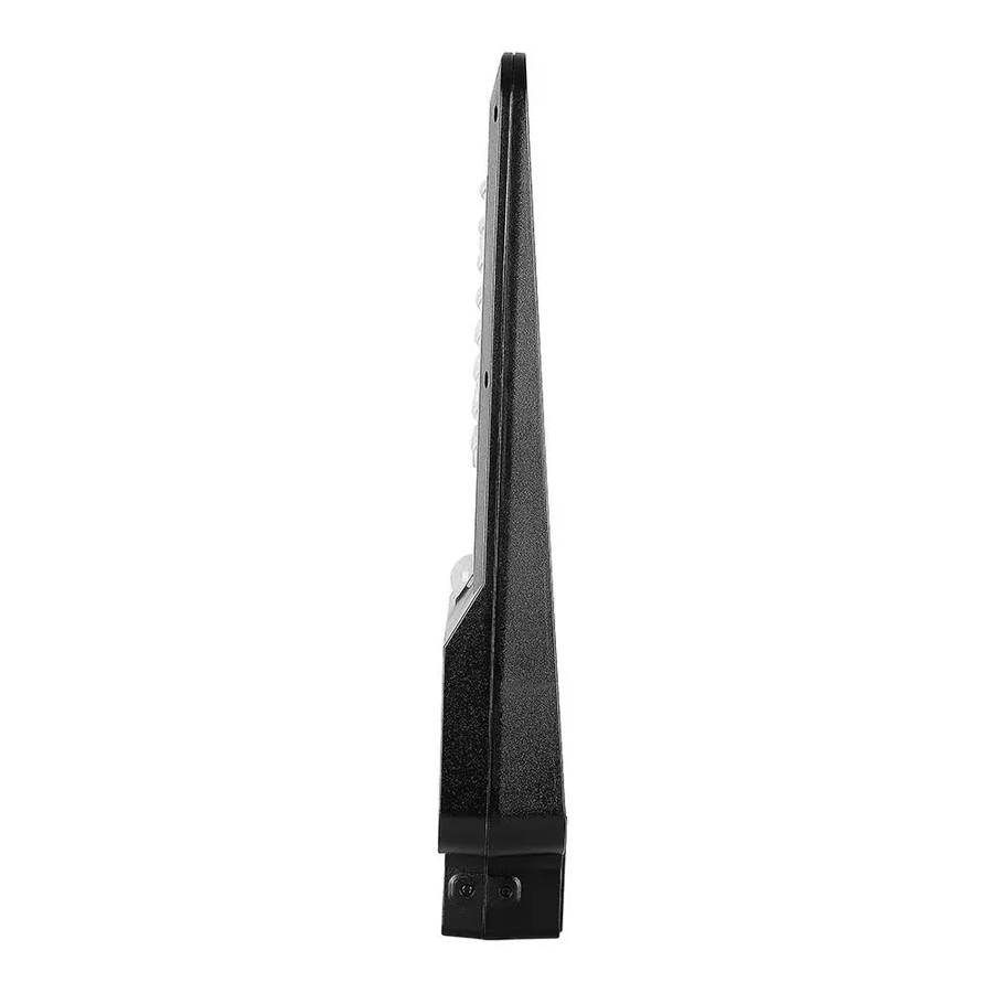 Lampadaire LED solaire noir étanche IP65 Lumière Blanche Naturelle
