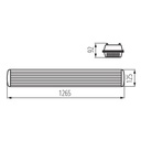 Réglette étanche IP65 pour tube LED T8 G13 2x36W 120cm gris