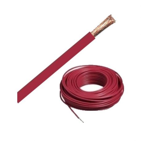 Fil H07VK 6mm Rouge Rouleau 100m