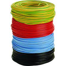 Fil H07VU Rigide1.5mm Noir Rouleau 100m