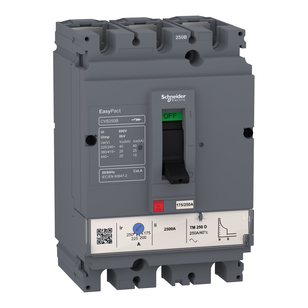 Disjoncteur compact 3P3D 160A