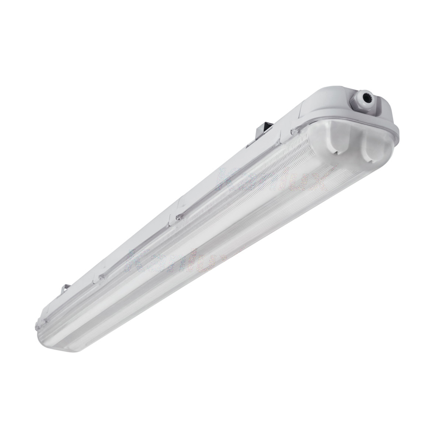 Réglette étanche IP65 pour tube LED T8 G13 2x18W 120cm gris