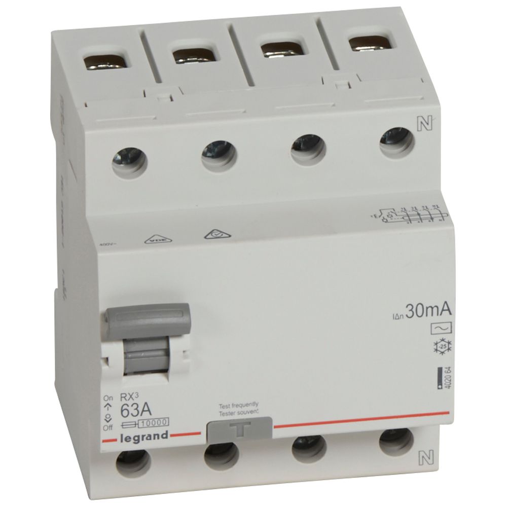 Interrupteur différentiel 4P 63A 30MA