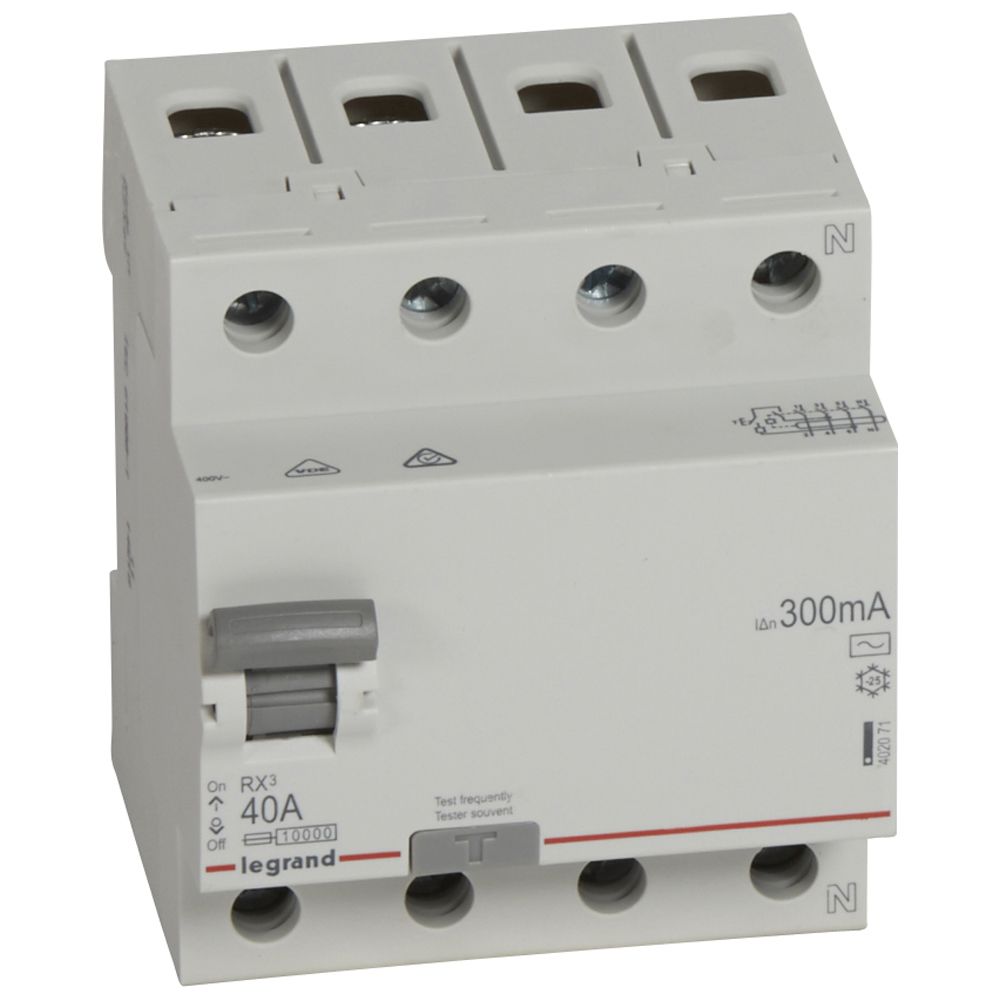 Interrupteur différentiel 4P 40A 300MA