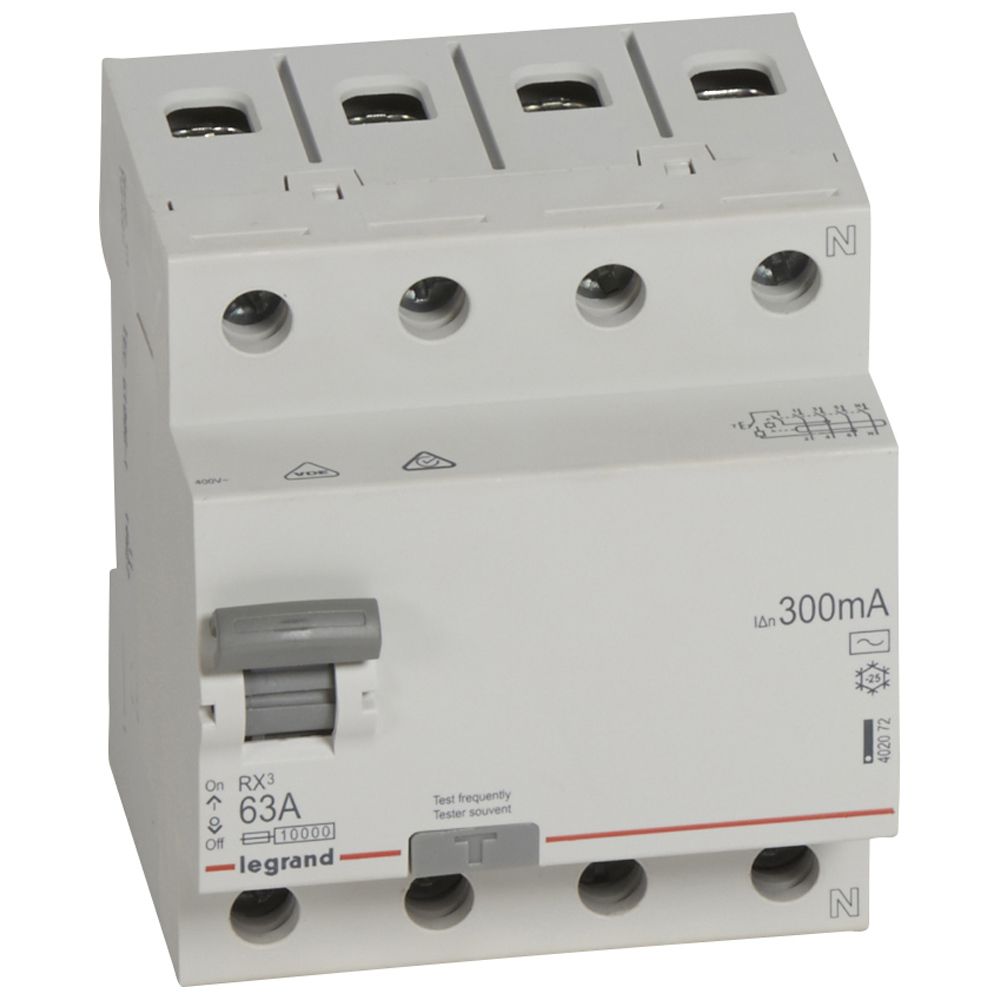 Interrupteur différentiel 4P 63A 300MA