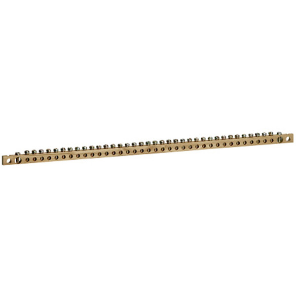 Barreau laiton 12x6,5mm pour raccordement des conducteurs de protection dans XL³400 - longueur 456mm