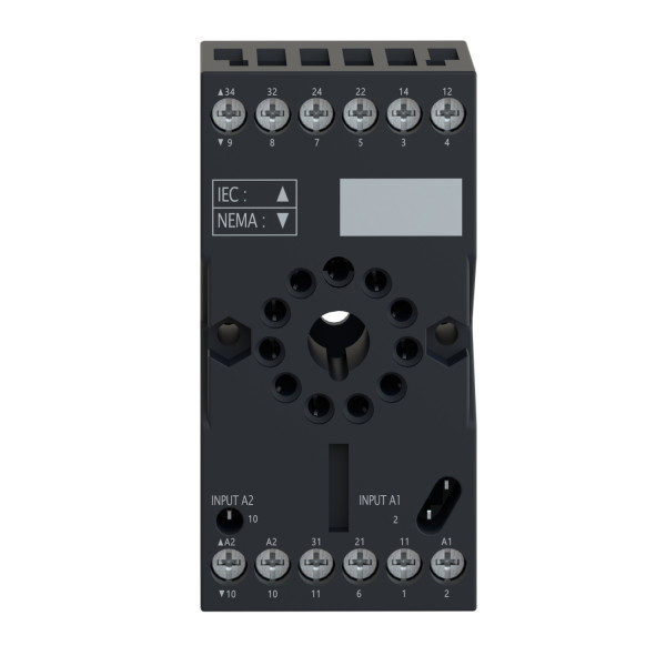 Embase simple avec vis monté sur panneau ou rail DIN