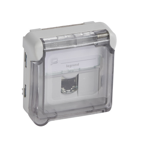prise RJ45 cat6A STP gris composable IP55