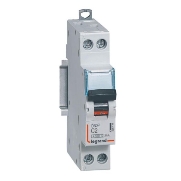 Disjoncteur P+N  - 2A - courbe C