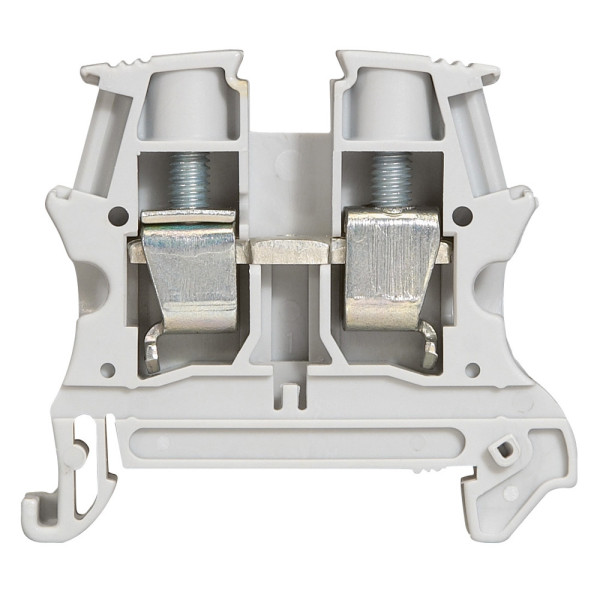 Bloc de jonction de passage à vis gris pas 10 section10mm2