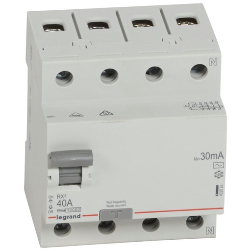 [LEG402063SGL] Interrupteur différentiel 4P 40A 30MA