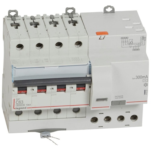 [LEG411222SGL] Disjoncteur diff monobloc DX³6000 10kA 4P 400V 63A - typeAC 300mA