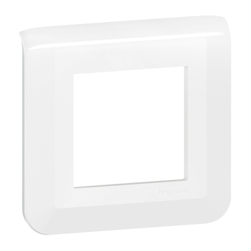 [LEG078802SGL] Plaque de finition Mosaic pour 2 modules blanc