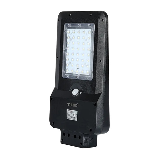 [VTA8549SGL] Lampadaire LED solaire noir étanche IP65 Lumière Blanche Naturelle