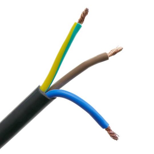 [CAH05VVF3G1.5SGL] Câble  souple H05VVF 3G1.5 mm Rouleau de 100m