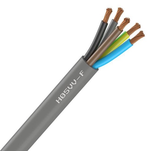 [CAH05VVF5G2.5] Câble H05VVF 5G2.5 souple mm Rouleau 100m