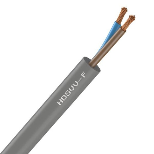[CAH05VVF2x1.5] Câble souple H05VVF 2x1.5 mm Rouleau 100m