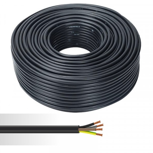 [CAR2V4G1.5SGL] CABLE U1000 R2V 4G1.5 mm Rouleau 100m