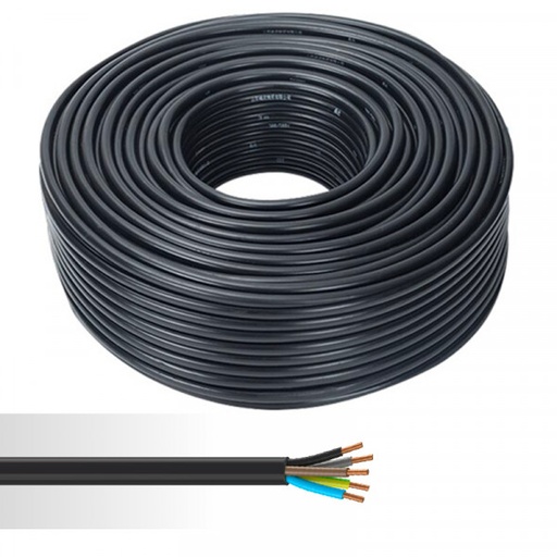 [CAR2V5G1.5SGL] CABLE U1000 R2V 5G1.5 mm Rouleau 100m