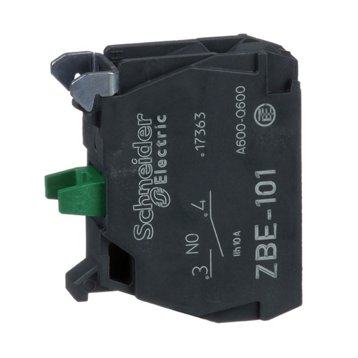 [SCHZBE101] Bouton poussoir 22mm contact auxilliaire NO