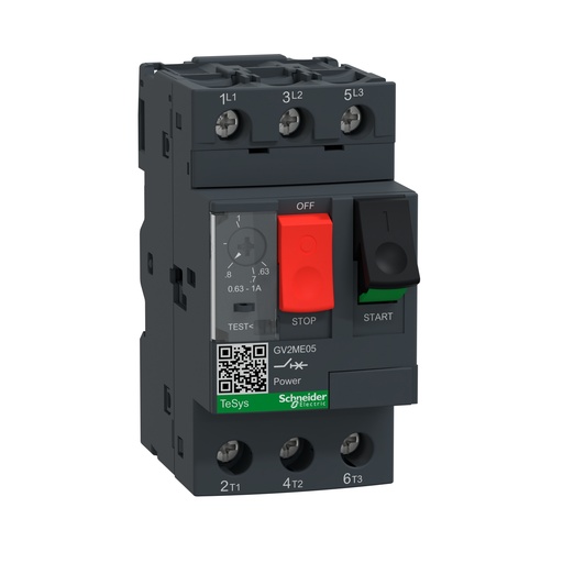 [SCHGV2ME05SGL] Disjoncteur moteur GV2-ME - 0,63..1 A - 3P 3d - déclencheur magnéto-thermique
