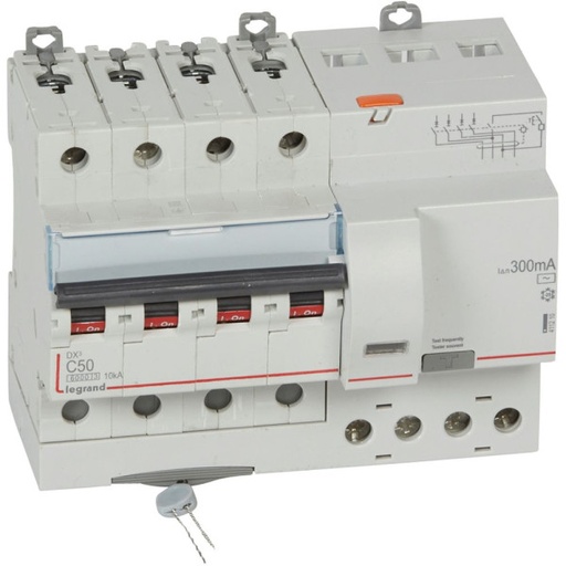 [LEG411210] Disjoncteur différentiel monobloc 4P 50A 400V 300mA 10KA