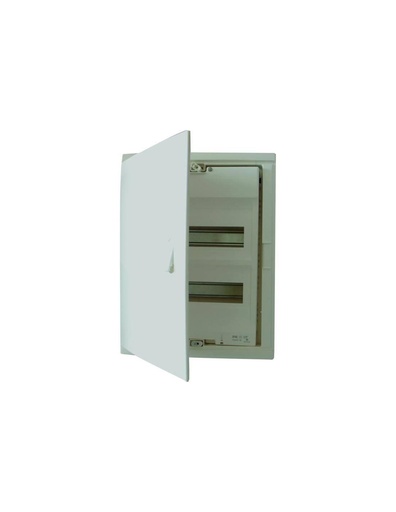 [LEG001512SGL] Coffret modulaire encastré 2 rangées 24+4 modules - avec porte isolante galbée blanche