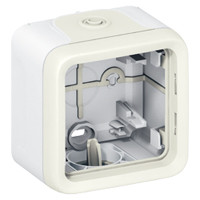 [LEG069689] Boîtier à embouts plexo composable blanc - 1 poste